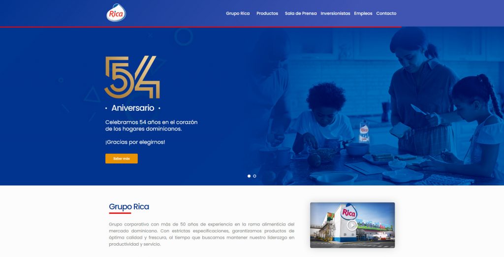 Propuesta rediseño web Grupo Rica 2021